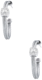 Alor Classique Diamond 18K Gold & Stainless Steel Earrings