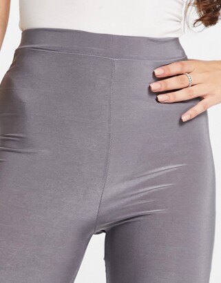 Collusion slinky legging flares in Charcoal - ShopStyle