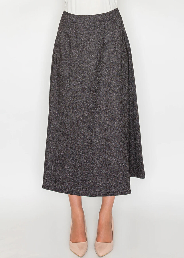 YAL New York Charcoal Midi Skirt