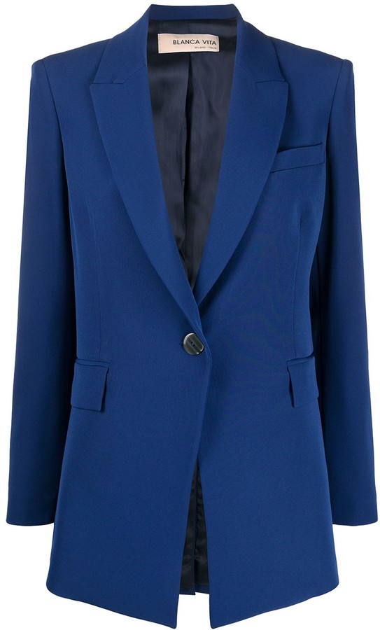 Blanca Vita Single-Breasted Angled Suit Jacket - ShopStyle