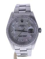 Thumbnail for your product : Rolex Date 1500 Stainless Steel Automatic Mother-Of-Pearl Dial 34mm Mens Watch