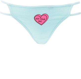 Charlotte Russe Not Your Bae G-String Panties