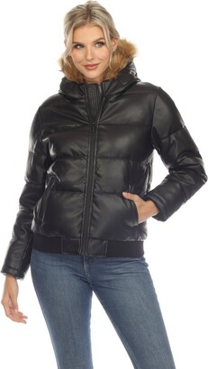 Leather Jacket With Hoodie For Women