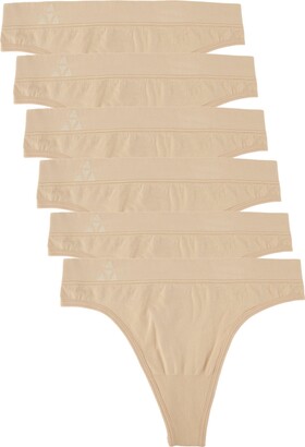 Balanced Tech Womens Seamless Thong Panties 3-Pack Assorted Colors