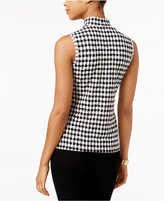 Thumbnail for your product : Charter Club Houndstooth Mock-Neck Top, Only at Macy's