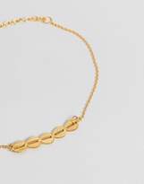 Thumbnail for your product : ASOS Gold Plated Sterling Silver Petal Bracelet