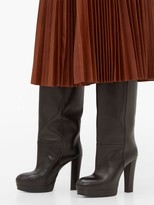 Thumbnail for your product : Gucci Britney Platform Leather Knee Boots - Black