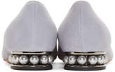 Thumbnail for your product : Nicholas Kirkwood Blue Suede Casati Pearl Loafers