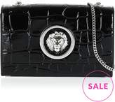 Thumbnail for your product : Versace VERSUS Lion Head Embossed Croc Leather Cross-Body Bag