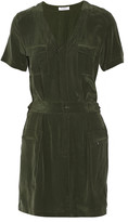 Thumbnail for your product : Equipment Oliver washed-silk mini dress