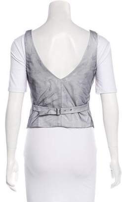 Alexander McQueen Mesh-Trimmed Button-Up Vest