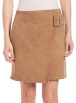 Thumbnail for your product : Vince Suede Asymmetrical Belted Skirt
