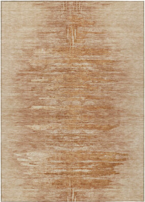 HomeRoots 5' X 8' Copper Abstract Washable Indoor Outdoor Area Rug