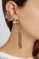 Thumbnail for your product : Erickson Beamon Stratosphere gold-plated, Swarovski crystal and faux pearl earrings