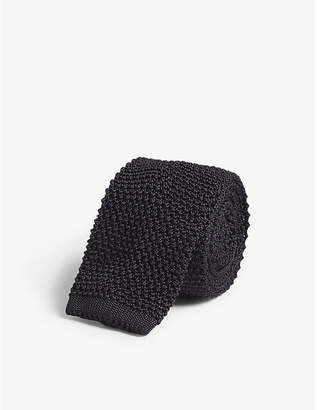 Corneliani Squared-off knitted silk tie