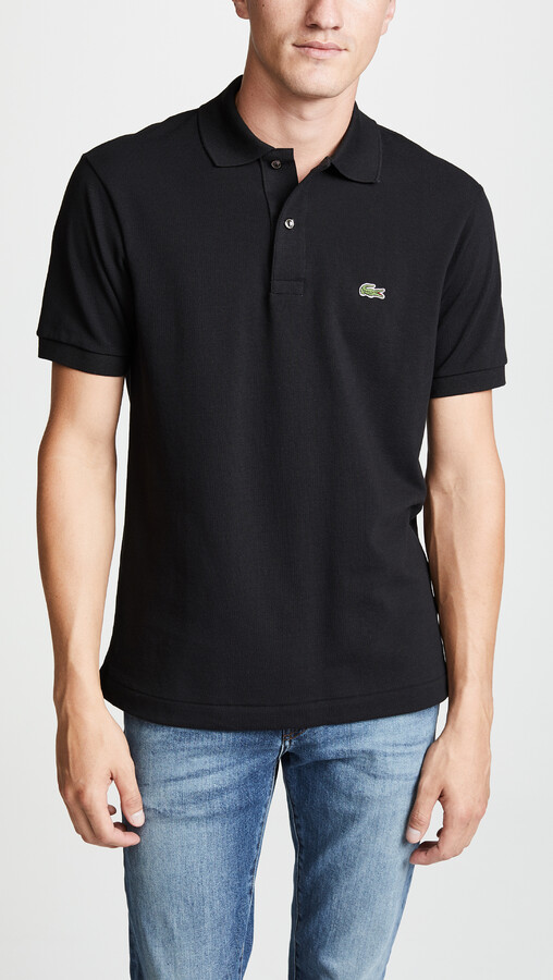 black lacoste polo