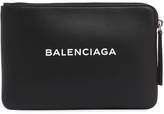 Balenciaga Medium Logo Printed Leather Pouch