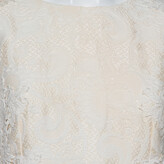 Thumbnail for your product : Dolce & Gabbana Cream Jacquard Crochet Trim Detail Midi Dress L