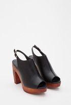 Thumbnail for your product : Forever 21 Faux Leather Peep Toe Platforms