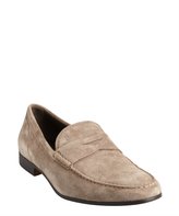 Thumbnail for your product : Tod's Taupe Suede Penny Loafers
