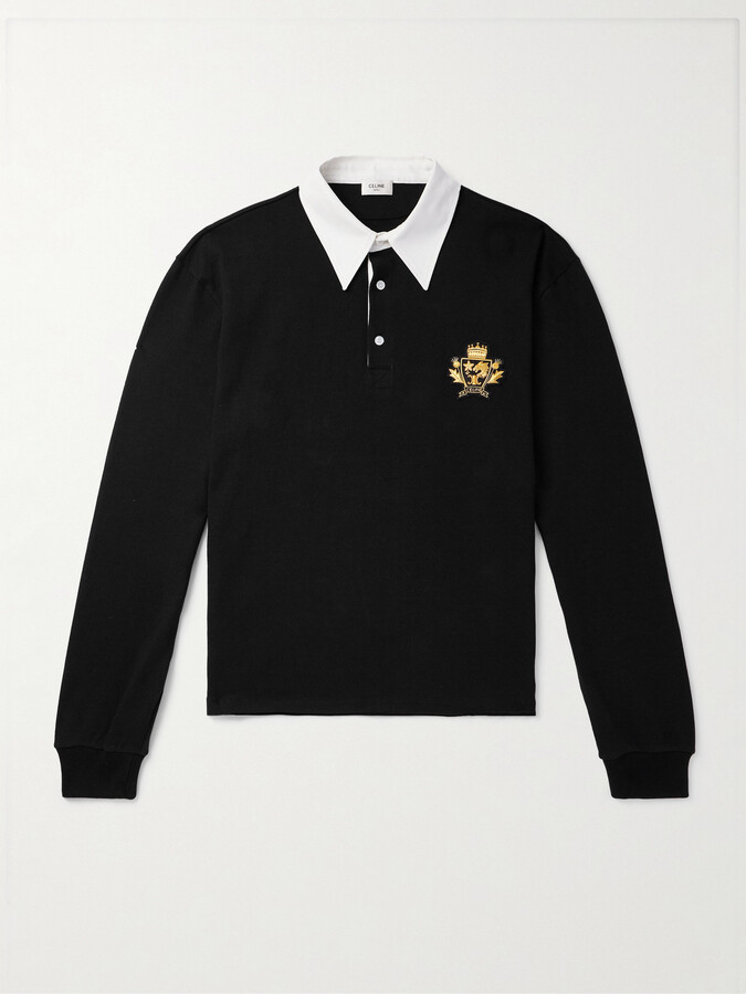Logo-Appliquéd Twill-Trimmed Cotton Polo Shirt