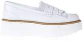 Hogan Route H355 Fringed White Leather Loafers
