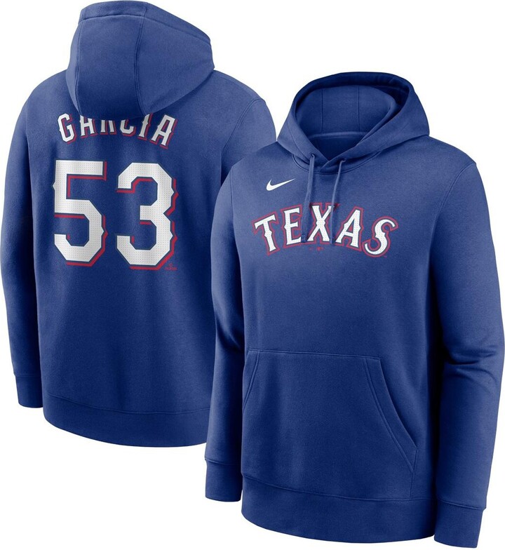 Nike Men's Adolis Garcia Royal Texas Rangers Player Name & Number Club Pullover Hoodie