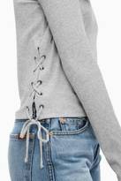 Thumbnail for your product : Splendid Gray Lace-Up Top