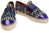 Thumbnail for your product : Missoni Metallic Leather-Trimmed Crochet-Knit Espadrille Sneakers