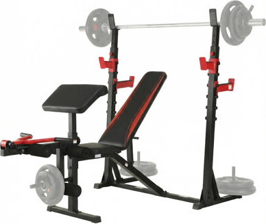 Himimi Professional Adjustable Weight Bench With Squat Rack - Multi-function Strength Training Station