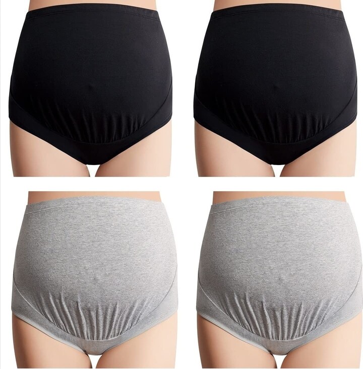 Mama Cotton Women's Over The Bump Maternity Underwear High Waist Full