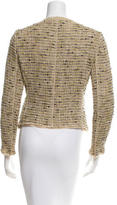 Thumbnail for your product : Prada Tweed Fringe-Trimmed Jacket