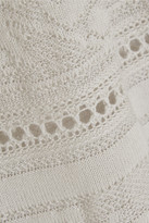 Thumbnail for your product : Alberta Ferretti Crochet-knit wool maxi dress