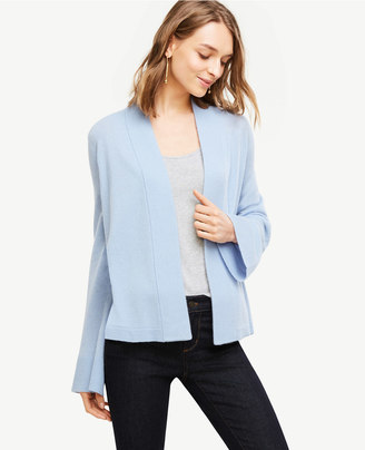Ann Taylor Cashmere Bell Sleeve Open Cardigan