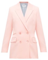 Thumbnail for your product : Racil Archie Double-breasted Wool-twill Jacket - Pink