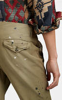 Thumbnail for your product : NSF Men's Paint-Splattered Cotton Canvas Crop Chinos - Olive