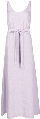 BONDI BORN Tied-Waist Organic-Linen Dress