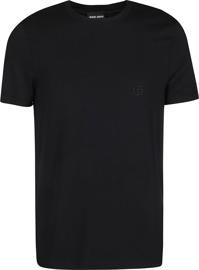 Giorgio Armani Logo Embroidered Crewneck T-Shirt