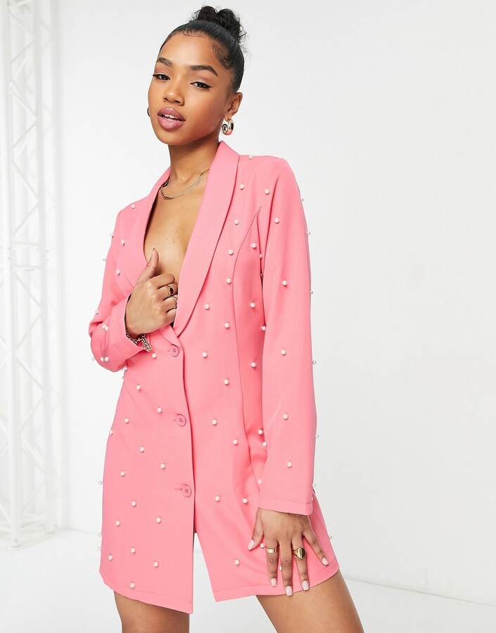 Prepared For This Pink Belted Blazer Dress FINAL SALE – Pink Lily