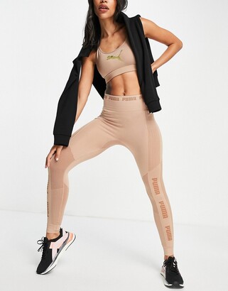 Puma Training Evoknit seamless leggings in mocha - ShopStyle Activewear  Pants