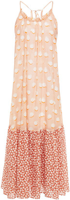 Stella McCartney Embellished Printed Cotton-chiffon Midi Dress