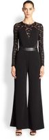 Thumbnail for your product : ABS by Allen Schwartz Long-Sleeve Lace Jumpsuit