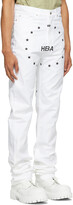 Thumbnail for your product : Hood by Air White Veteran Embroidered Logo Jeans