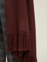 Thumbnail for your product : Isabel Marant Fringed Cashmere Wrap Scarf - Womens - Burgundy
