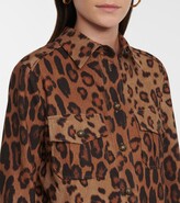 Thumbnail for your product : Etro Leopard-print stretch-wool minidress