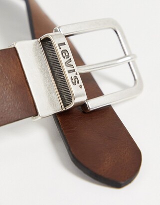 Levi's reversible belt in black/brown with logo