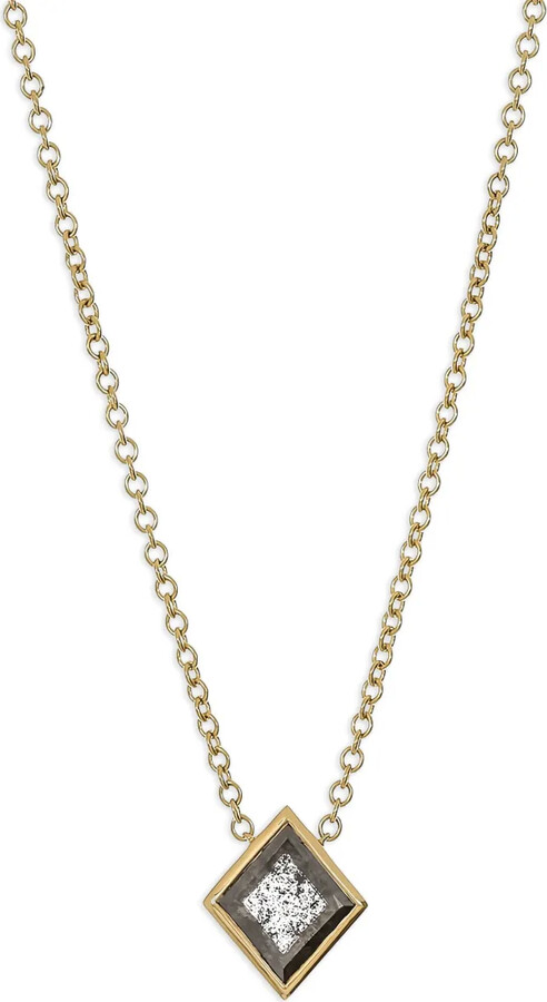 Nimo with Love 18K yellow gold The Bezel diamond necklace