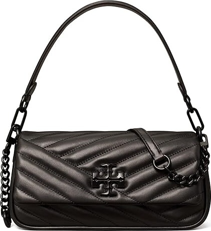 Kira Small Leather Shoulder Bag in Black - Tory Burch