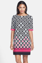 Thumbnail for your product : Eliza J Diamond Print Jersey Shift Dress