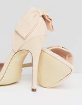 Thumbnail for your product : London Rebel Bow Trim Point High Heels